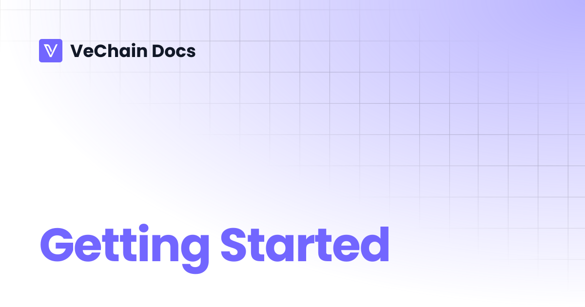 Getting Started | VeChain Docs